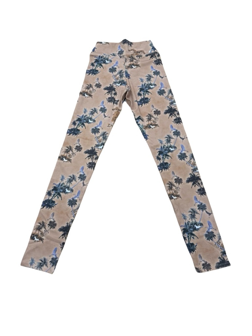 Tribe Kelley Horse & Palm Tree Print Leggings Made in USA NWOT